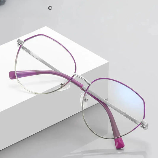 Women's Oval Full Rim Stainless Steel Reading Glasses 3095 — view 1 | Rx Spectacle