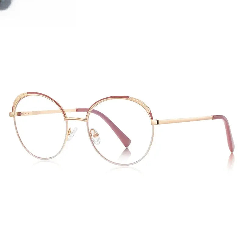 Women's Round Full Rim Plastic Reading Glasses Pfd3115 — view 11 | Rx Spectacle
