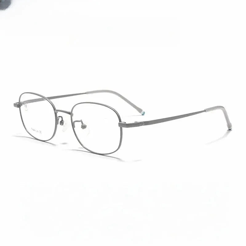 Unisex Square Full Rim Titanium Prescription Glasses 881006 — view 6 | Rx Spectacle