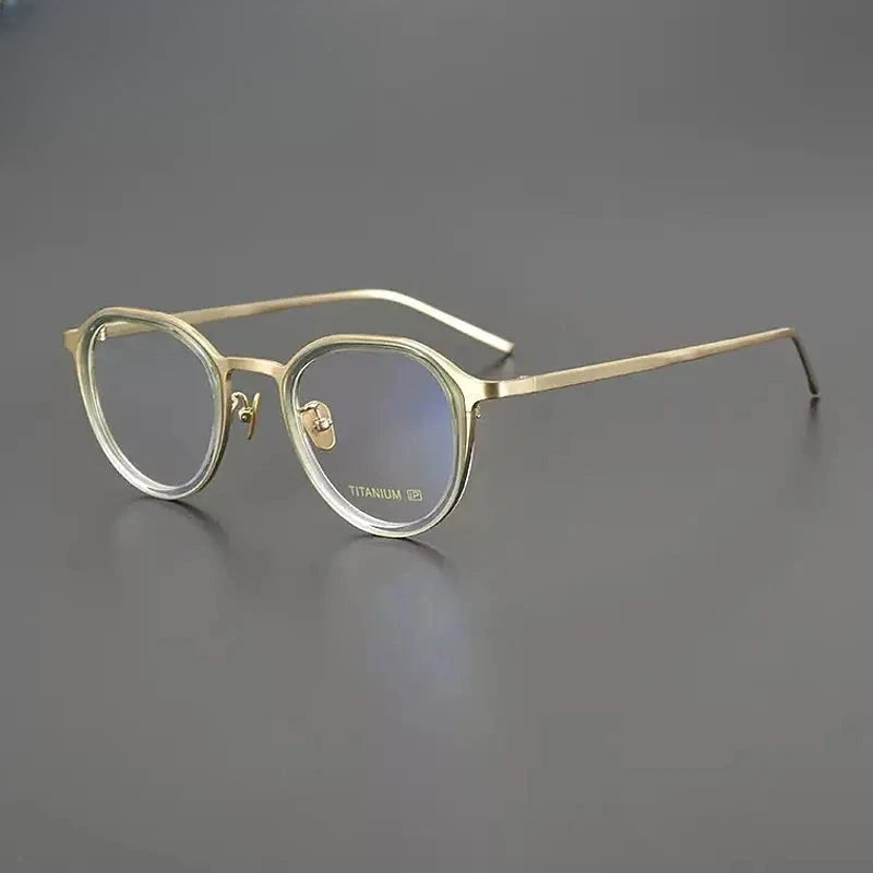 Unisex Square Full Rim Titanium Prescription Glasses Gxyj1202 — view 6 | Rx Spectacle
