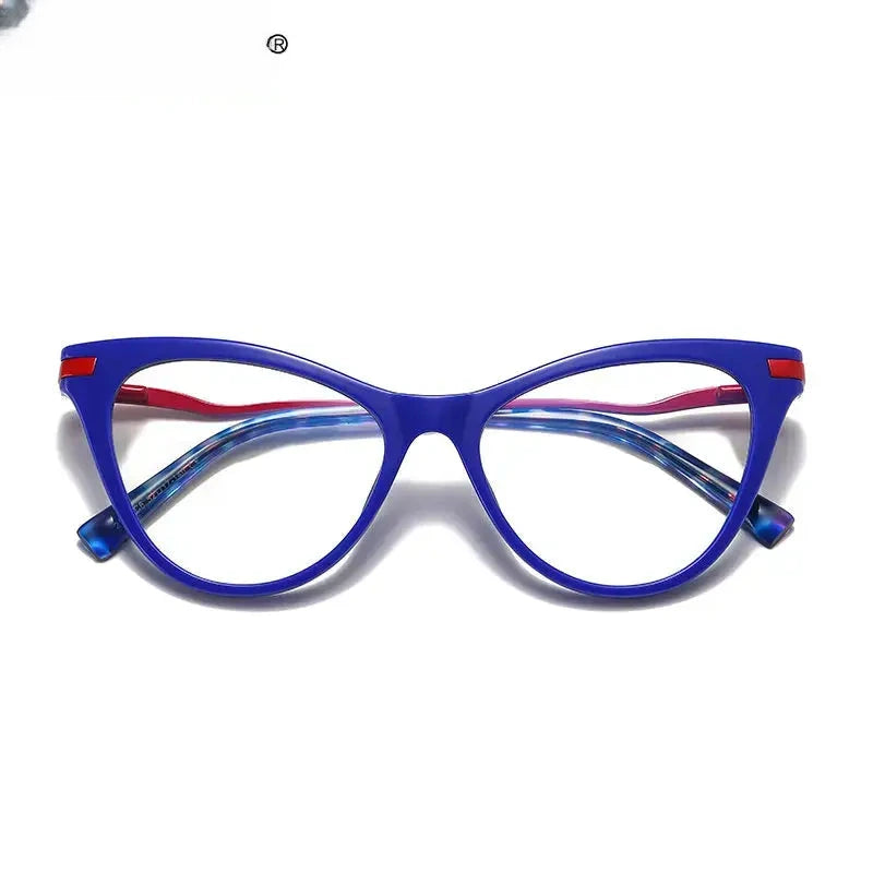 Women's Cat Eye Full Rim Titanium Reading Glasses 2109 — view 4 | Rx Spectacle