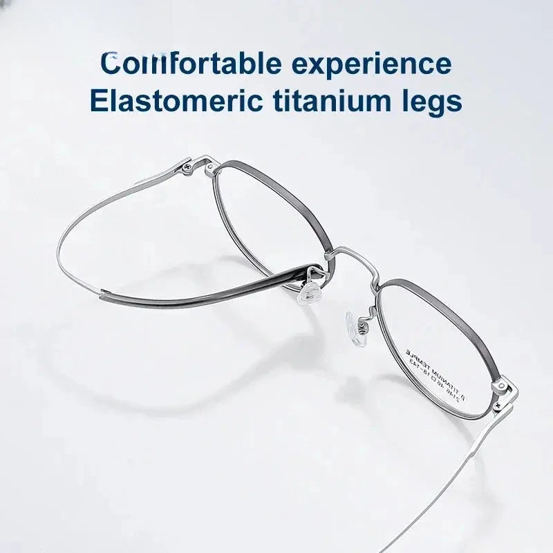 Women's Round Full Rim Titanium Flat Top Reading Glasses 2146 — view 4 | Rx Spectacle