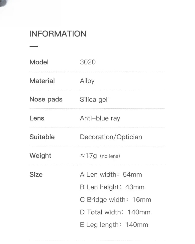 Women's Cat Eye Full Rim Alloy Reading Glasses 3020 — view 12 | Rx Spectacle