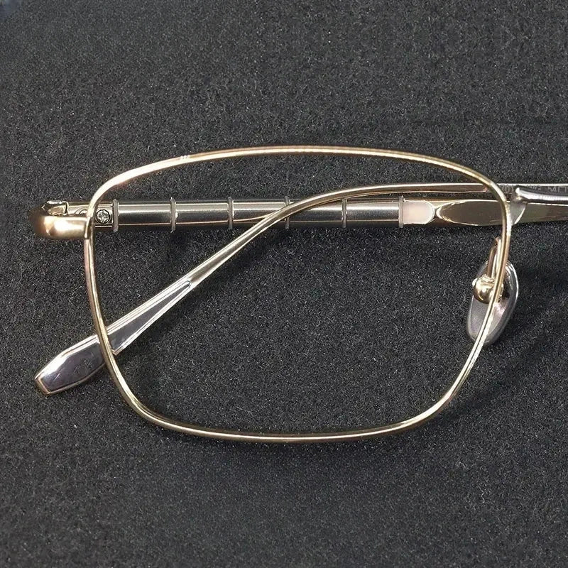 Men's Square Full Rim Titanium Prescription Glasses 367015 — view 6 | Rx Spectacle