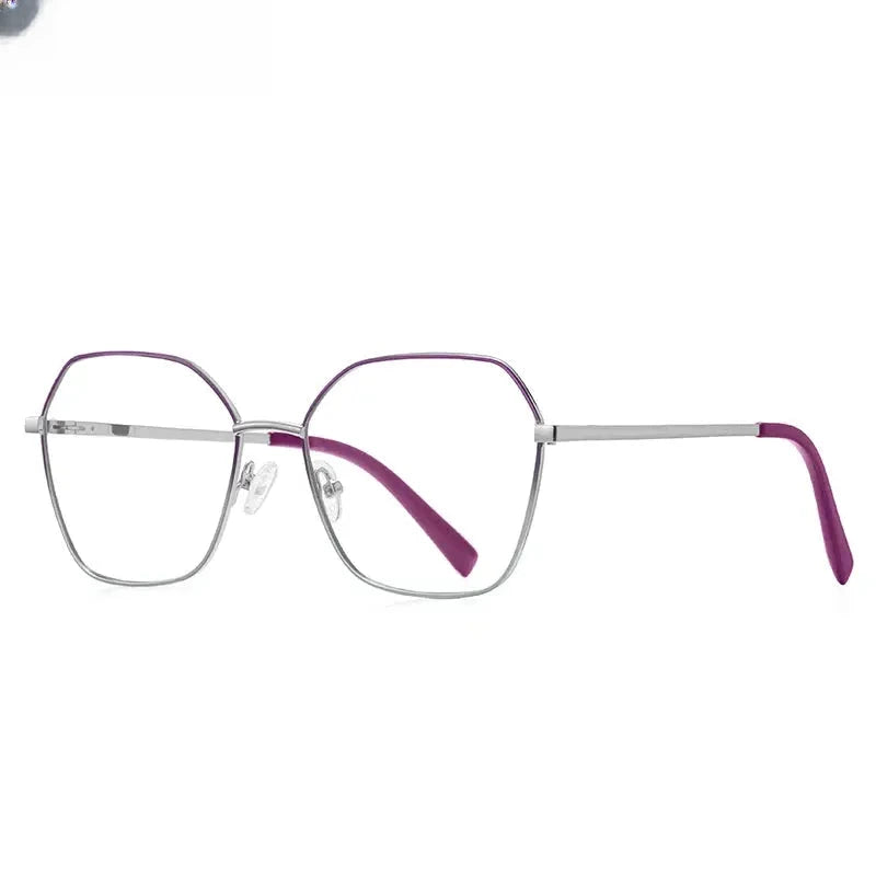 Women's Polygon Full Rim Stainless Steel Reading Glasses 3090 — view 9 | Rx Spectacle
