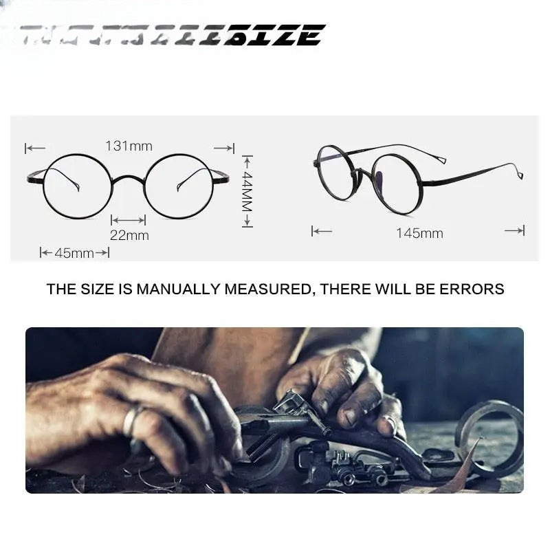 Unisex Round Full Rim Titanium Prescription Glasses Gxyj02 — view 2 | Rx Spectacle