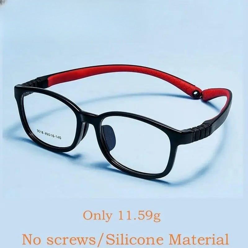 Unisex Square Full Rim TR90 Screwless Prescription Glasses 9018et — view 5 | Rx Spectacle