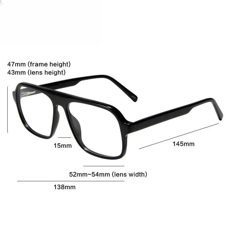 Unisex Square Full Rim Acetate Prescription Glasses Gxyj1133 — view 5 | Rx Spectacle