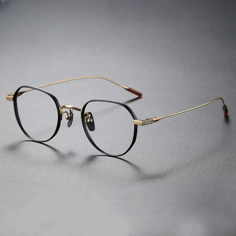 Women's Oval Full Rim Titanium Flat Top Prescription Glasses 84803 — view 10 | Rx Spectacle
