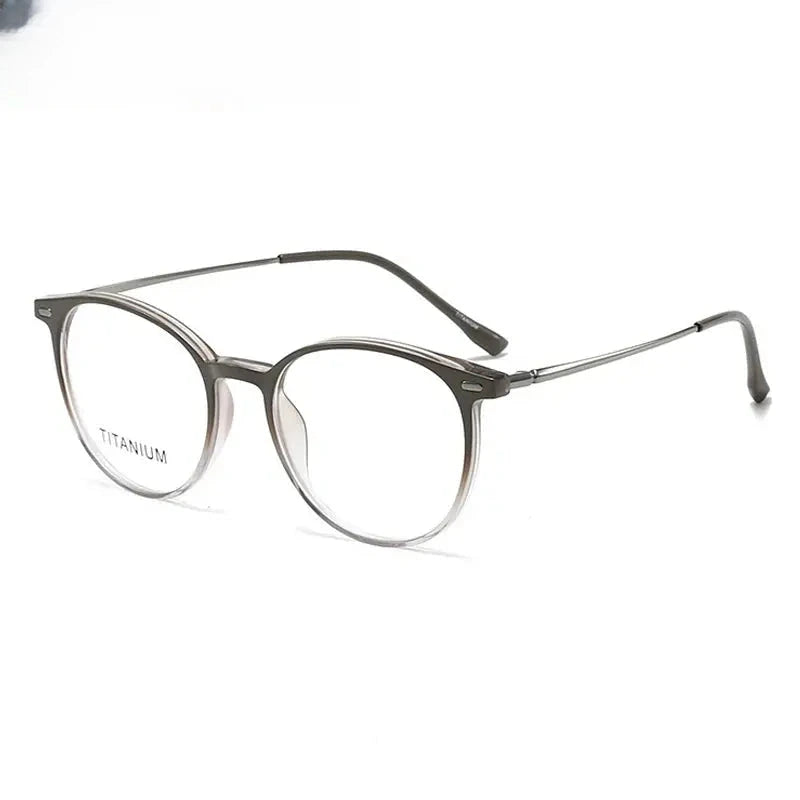 Women's Round Full Rim Titanium Prescription Glasses 57017 — view 1 | Rx Spectacle
