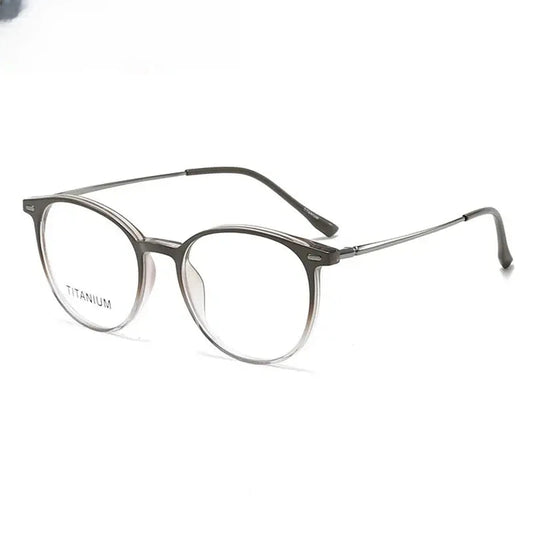 Women's Round Full Rim Titanium Prescription Glasses 57017 — view 1 | Rx Spectacle