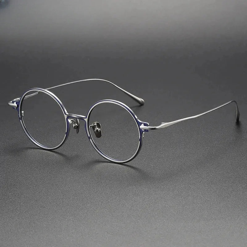 Unisex Round Full Rim Titanium Prescription Glasses 4920 — view 1 | Rx Spectacle