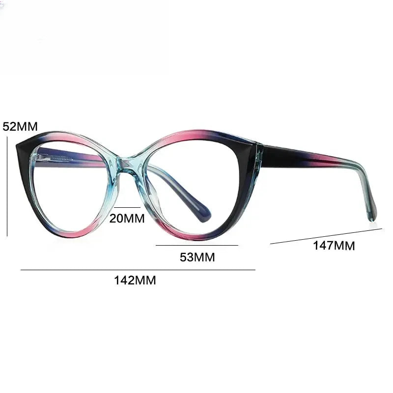 Women's Cat Eye Full Rim Titanium Reading Glasses Gx2145 — view 2 | Rx Spectacle