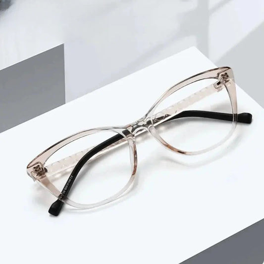 Women's Cat Eye Full Rim Titanium Prescription Glasses 474019 — view 1 | Rx Spectacle