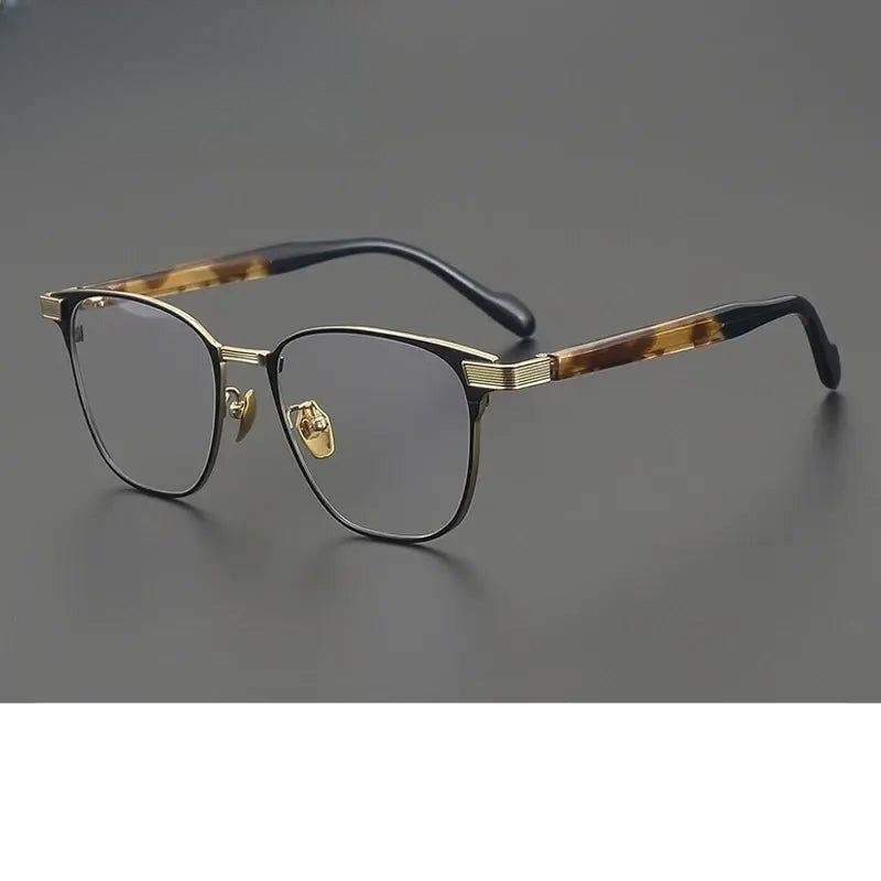 Men's Square Full Rim Titanium Oversized Prescription Glasses 190075 — view 1 | Rx Spectacle
