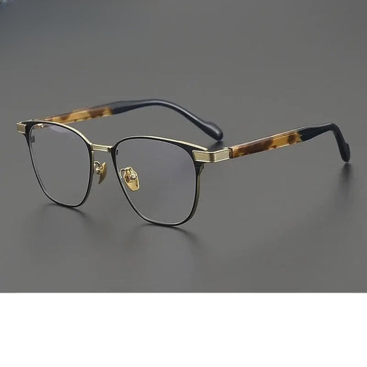 Men's Square Full Rim Titanium Oversized Prescription Glasses 190075 — view 1 | Rx Spectacle