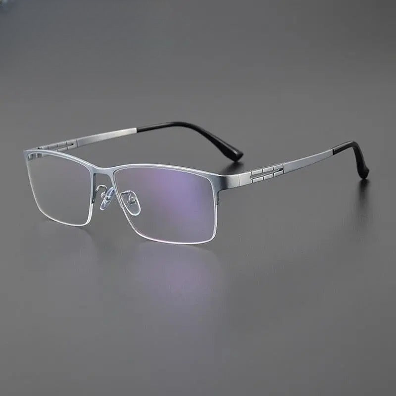Men's Square Semi-Rimless Titanium Oversized Prescription Glasses Gxyj1082 — view 2 | Rx Spectacle