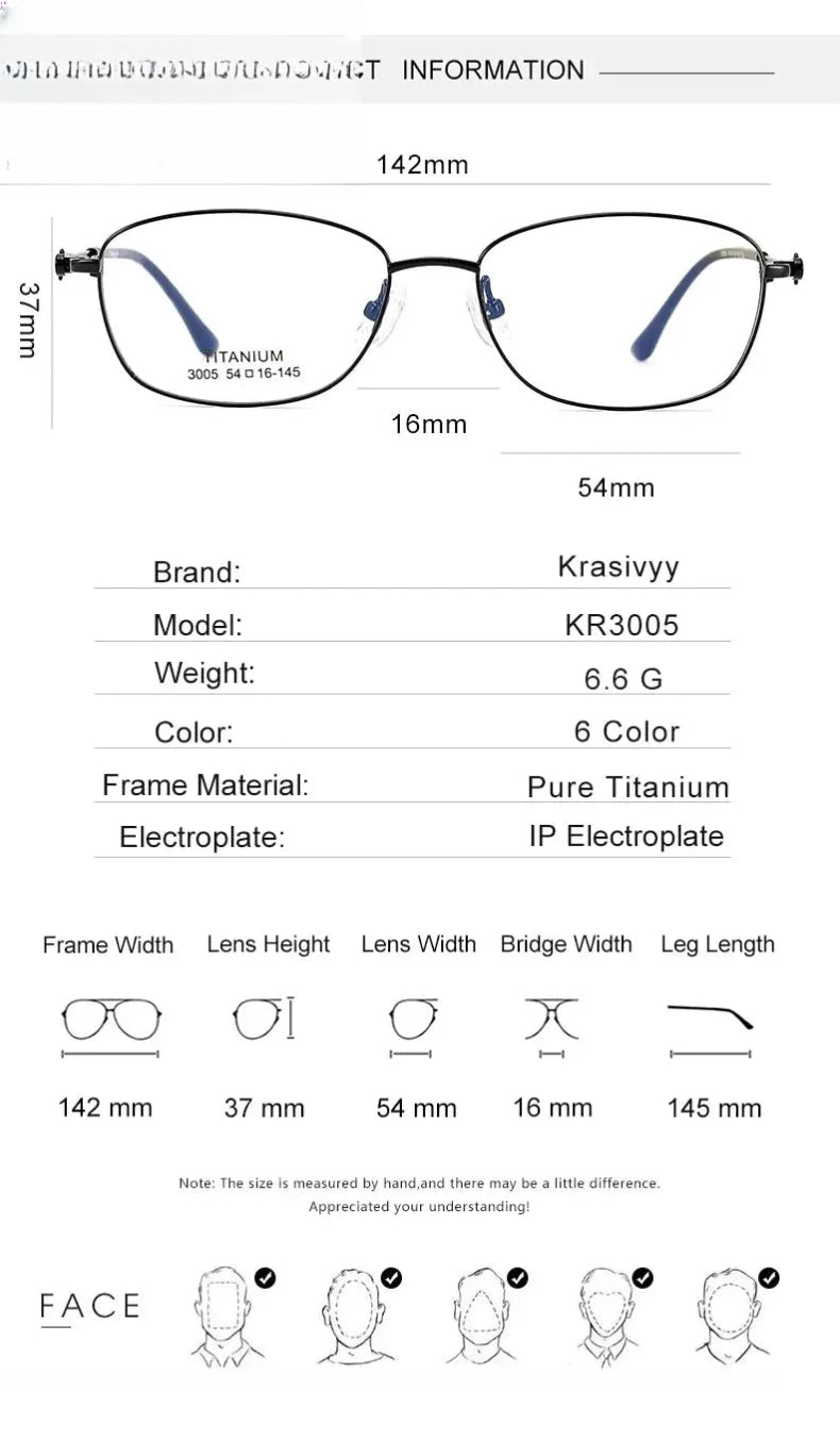 Unisex Oval Full Rim Titanium Prescription Glasses 33005 — view 2 | Rx Spectacle