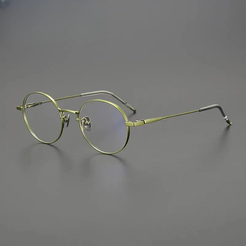 Unisex Oval Full Rim Titanium Prescription Glasses Gxyj1558 — view 1 | Rx Spectacle