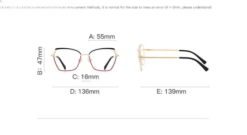 Women's Polygon Full Rim Alloy Reading Glasses 3110 — view 14 | Rx Spectacle