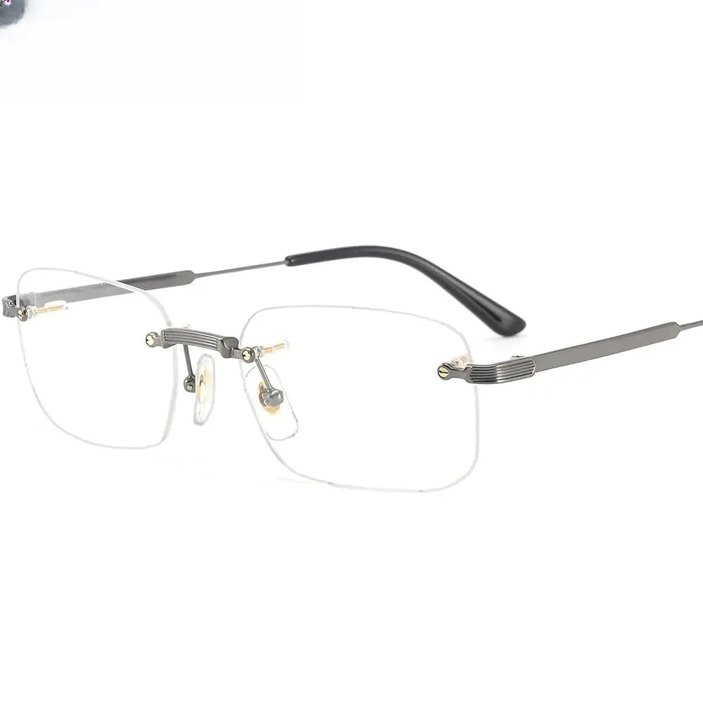 Women's Square Rimless Titanium Prescription Glasses 310349 — view 1 | Rx Spectacle