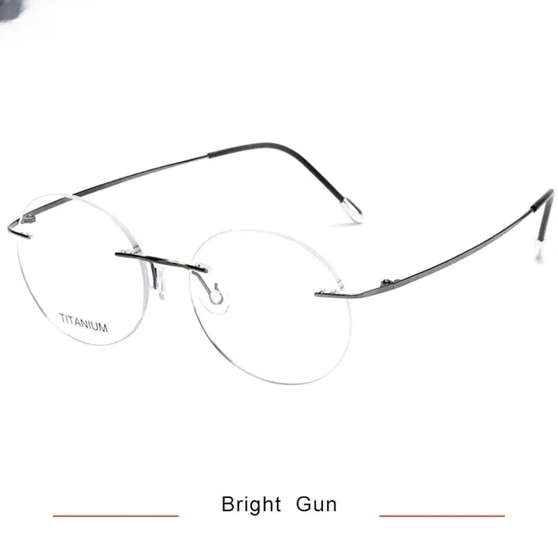 Women's Oval Rimless Titanium Prescription Glasses 316012 — view 11 | Rx Spectacle