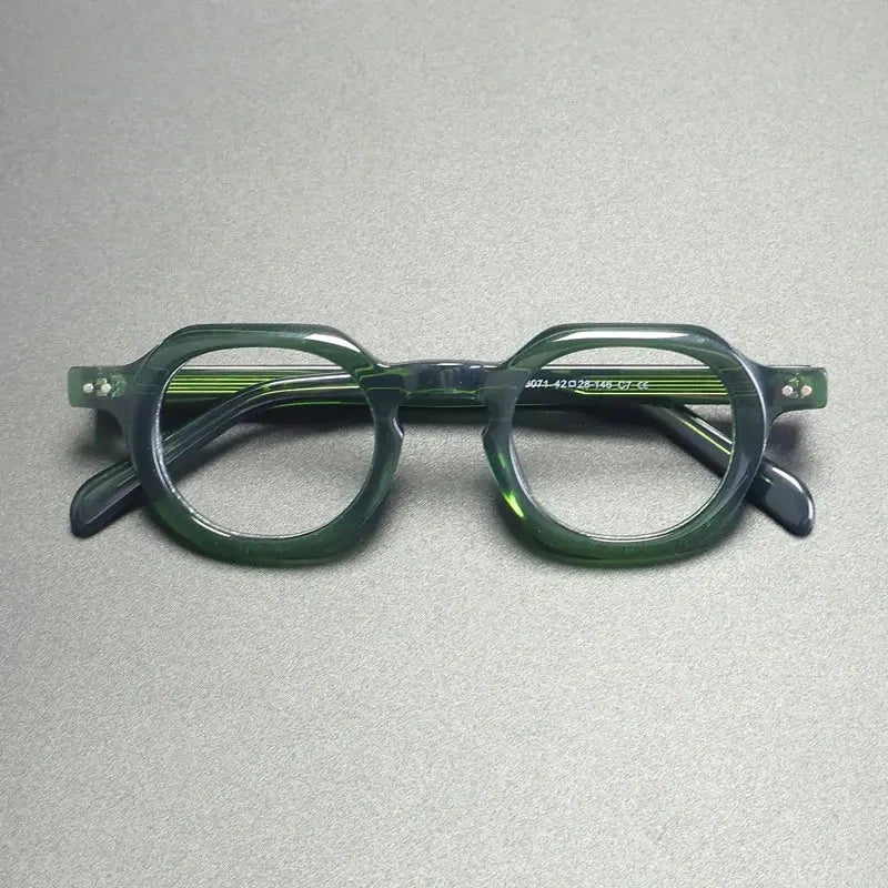 Unisex Round Full Rim Acetate Flat Top Prescription Glasses G56071 — view 1 | Rx Spectacle