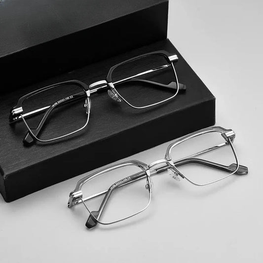 Unisex Polygon Full Rim Titanium Prescription Glasses 181094 — view 1 | Rx Spectacle