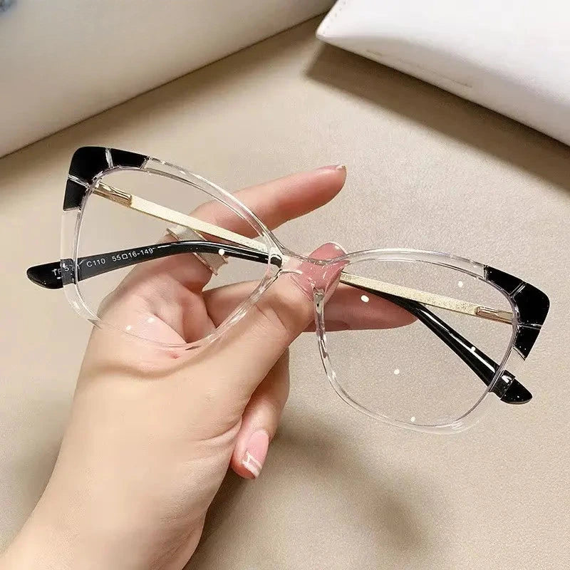 Women's Cat Eye Full Rim TR90 Prescription Glasses 75721 — view 4 | Rx Spectacle