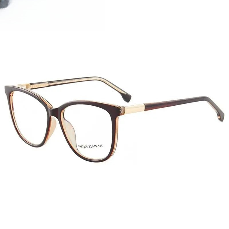 Women's Square Full Rim Titanium Prescription Glasses 87004 — view 7 | Rx Spectacle