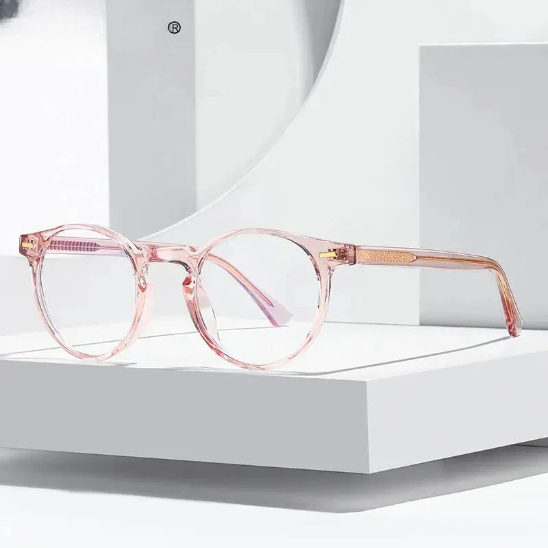 Women's Round Full Rim Titanium Reading Glasses 2083 — view 1 | Rx Spectacle