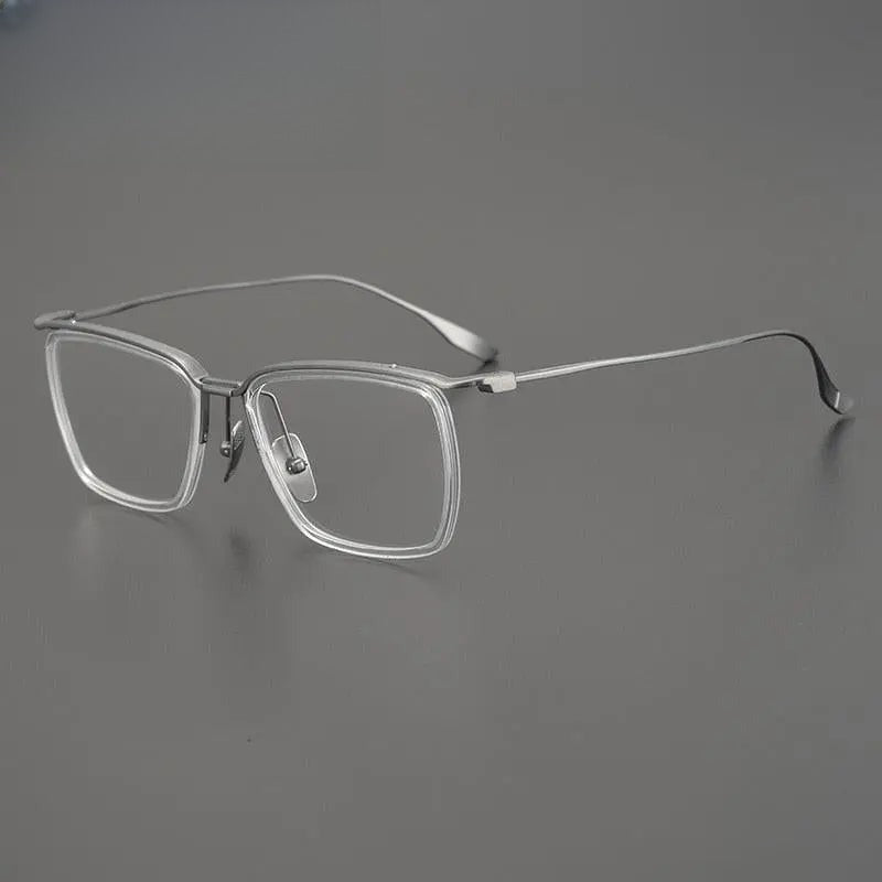 Unisex Square Full Rim Titanium Prescription Glasses Gxyj896 — view 1 | Rx Spectacle