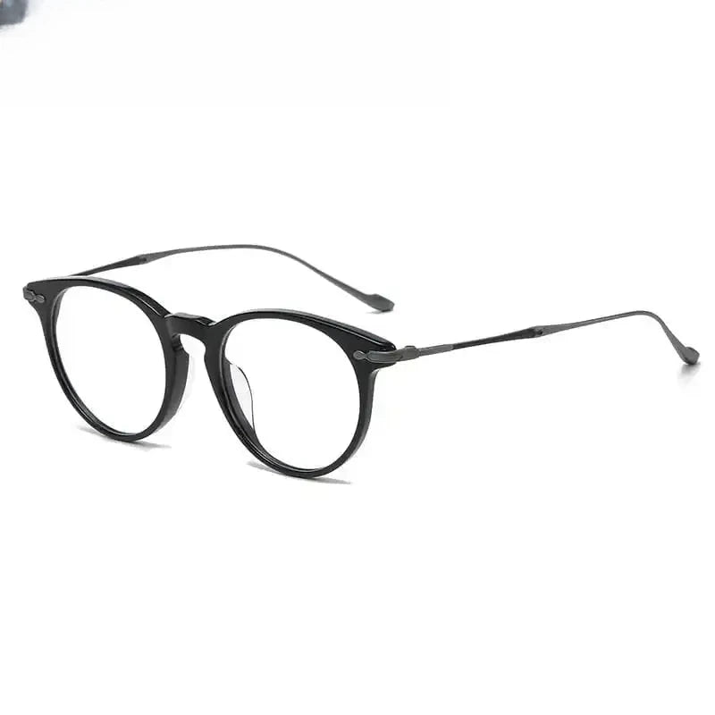 Unisex Round Full Rim Titanium Prescription Glasses 615589 — view 4 | Rx Spectacle