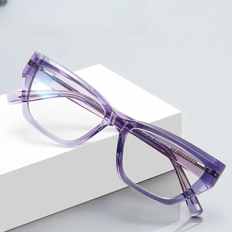Women's Cat Eye Full Rim Titanium Prescription Glasses 62155 — view 1 | Rx Spectacle