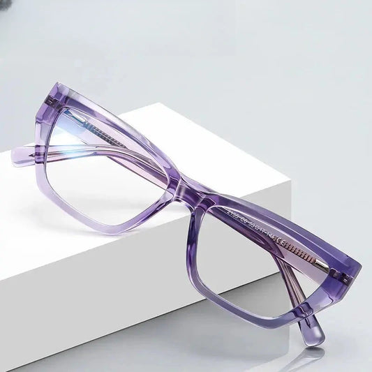 Women's Cat Eye Full Rim Titanium Prescription Glasses 62155 — view 1 | Rx Spectacle