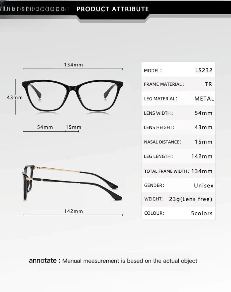 Women's Cat Eye Full Rim TR90 Reading Glasses 77232 — view 2 | Rx Spectacle