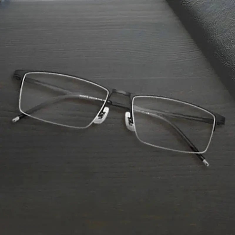 Men's Browline Semi-Rimless Titanium Prescription Glasses 99070 — view 1 | Rx Spectacle
