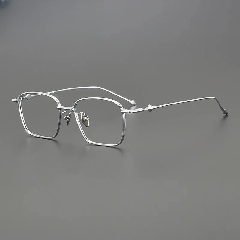 Unisex Square Full Rim Titanium Prescription Glasses Gxyj1494 — view 1 | Rx Spectacle
