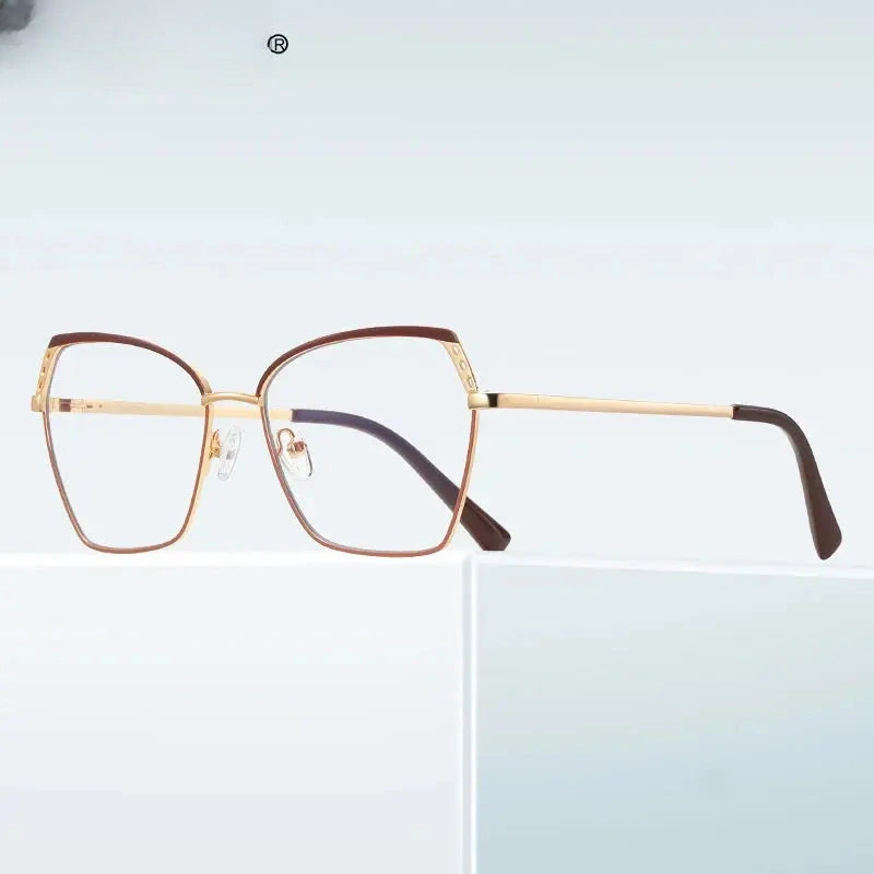 Women's Polygon Full Rim Alloy Reading Glasses 3110 — view 3 | Rx Spectacle