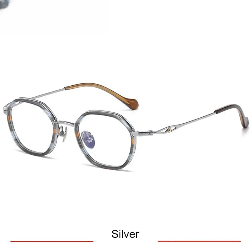 Women's Polygon Full Rim Titanium Prescription Glasses 316893 — view 3 | Rx Spectacle