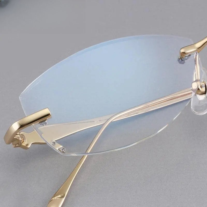 Women's Rimless Titanium Prescription Glasses 8037 — view 4 | Rx Spectacle