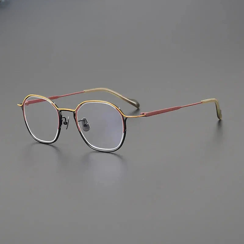 Unisex Square Full Rim Titanium Prescription Glasses Gxyj1562 — view 4 | Rx Spectacle