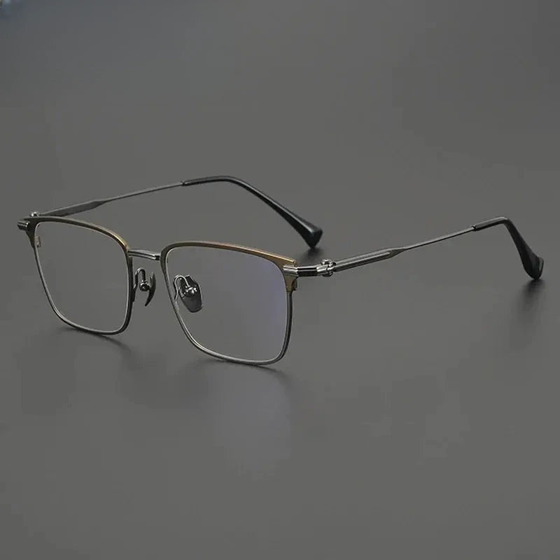 Unisex Square Full Rim Titanium Prescription Glasses Gxyj4010 — view 1 | Rx Spectacle