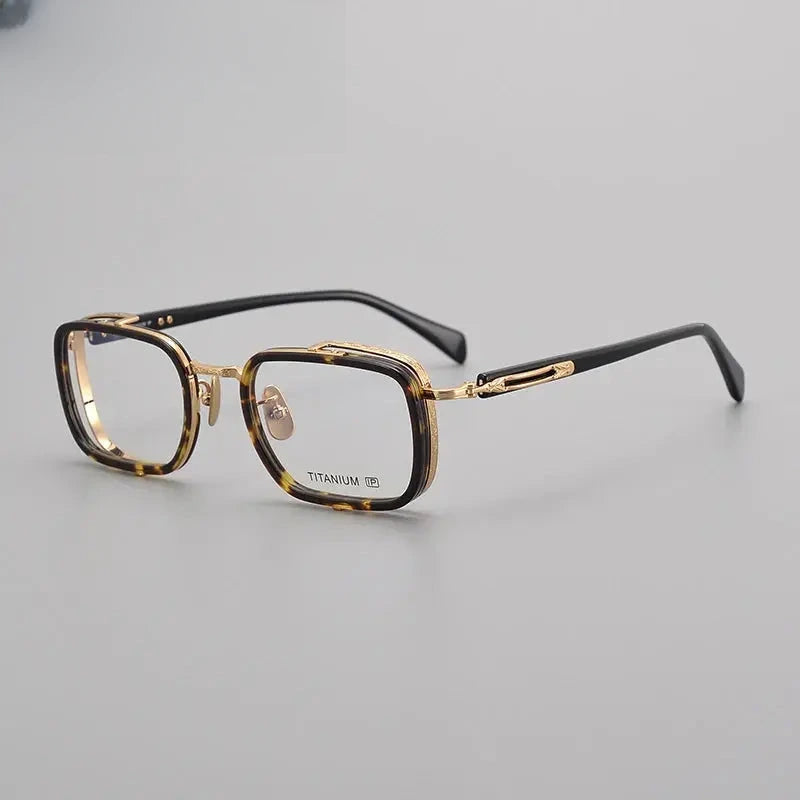 Women's Square Full Rim Titanium Prescription Glasses 720055 — view 3 | Rx Spectacle