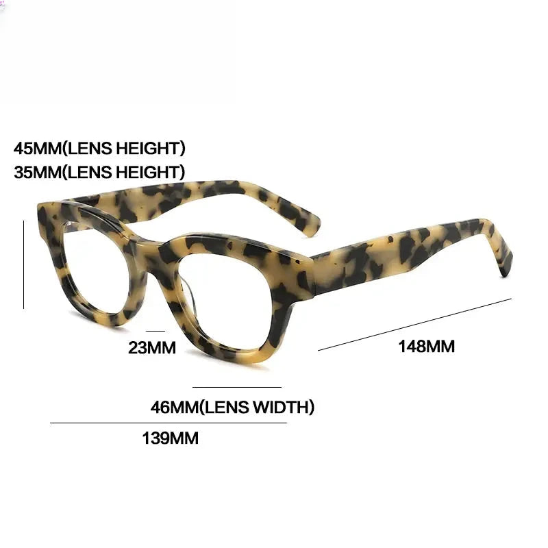 Women's Square Full Rim Acetate Reading Glasses G2400 — view 2 | Rx Spectacle