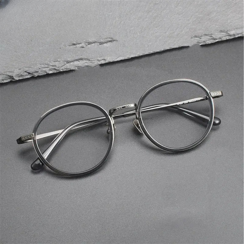 Unisex Oval Full Rim Titanium Prescription Glasses 889027 — view 1 | Rx Spectacle