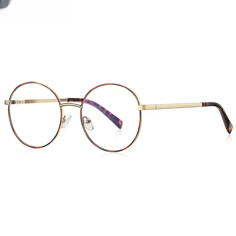 Women's Round Full Rim Stainless Steel Reading Glasses 3082 — view 8 | Rx Spectacle