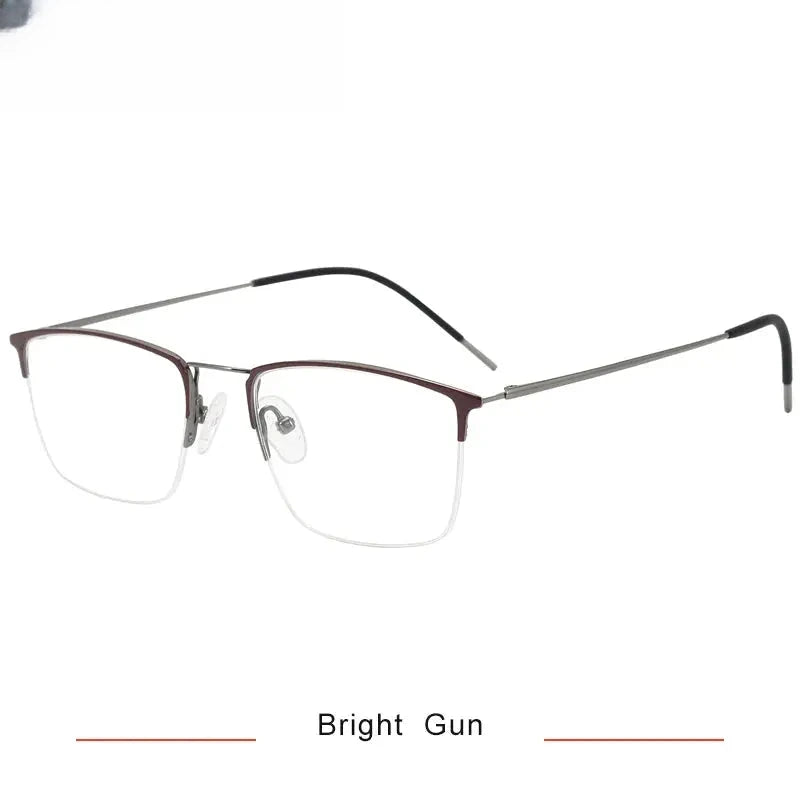 Women's Square Semi-Rimless Titanium Prescription Glasses 916080 — view 5 | Rx Spectacle