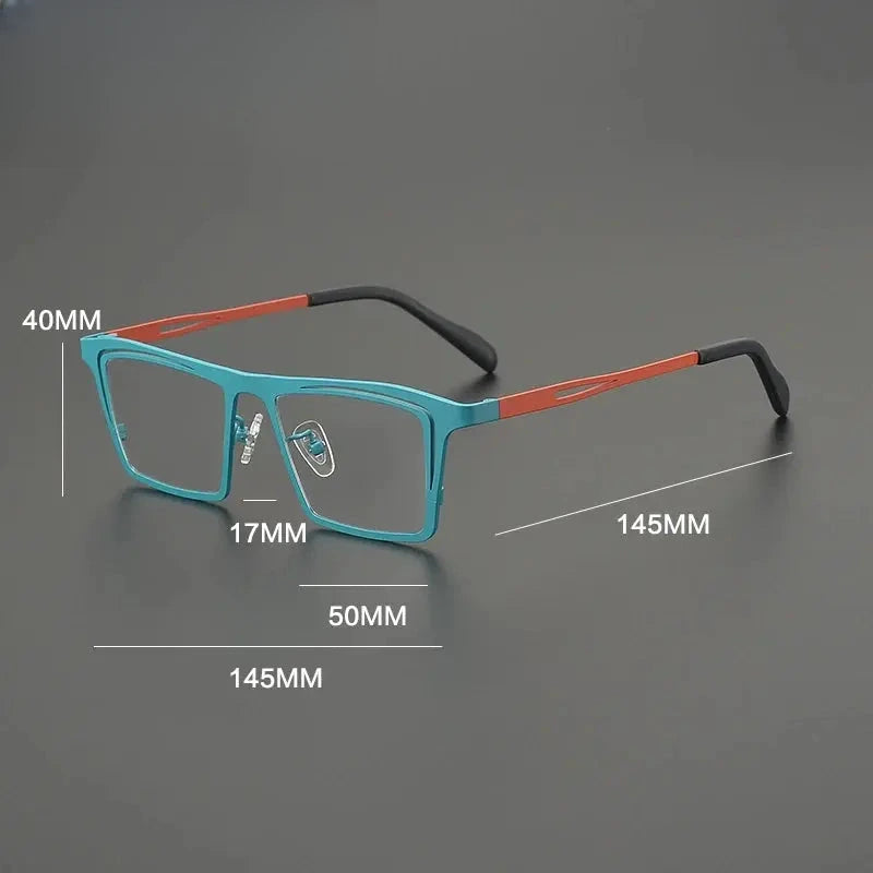Unisex Browline Full Rim Titanium Prescription Glasses G85879 — view 2 | Rx Spectacle