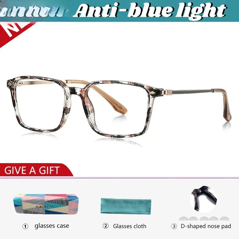 Women's Square Full Rim TR90 Reading Glasses 77238 — view 4 | Rx Spectacle